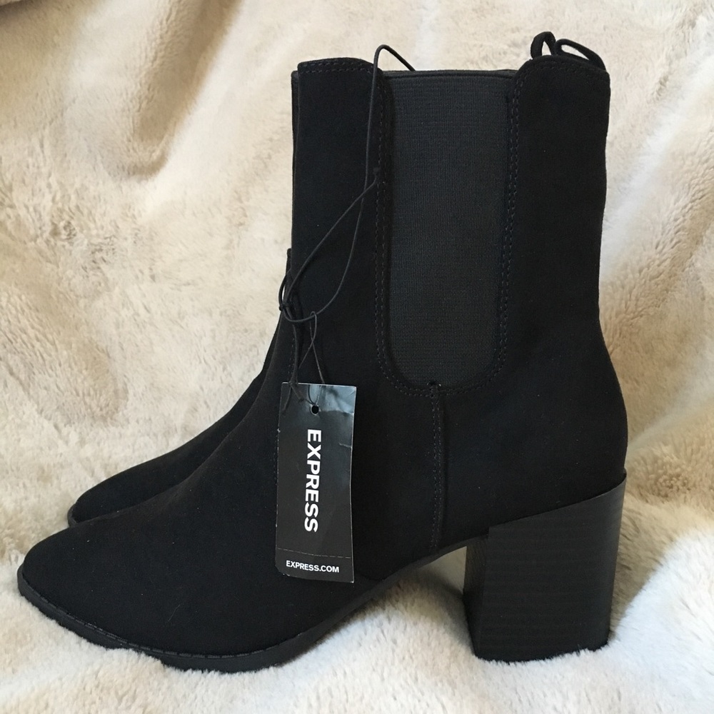 Express Black Ankle Boots NWT